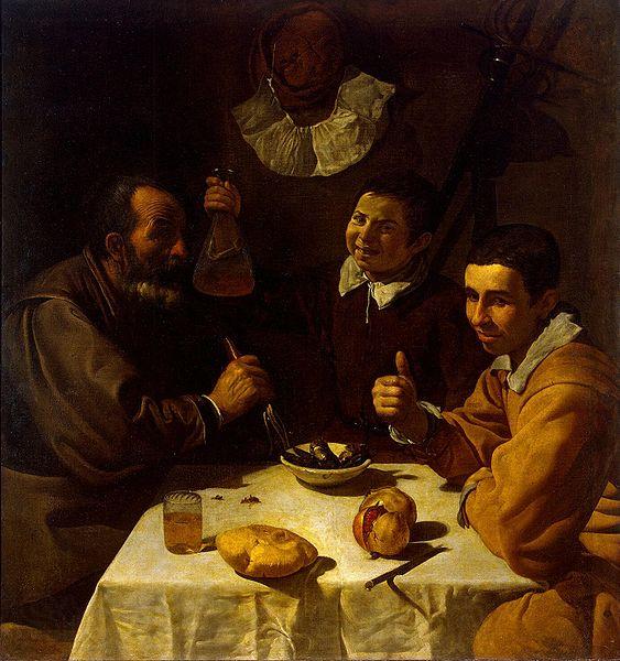 Diego Velazquez Drei Manner am Tisch Norge oil painting art
